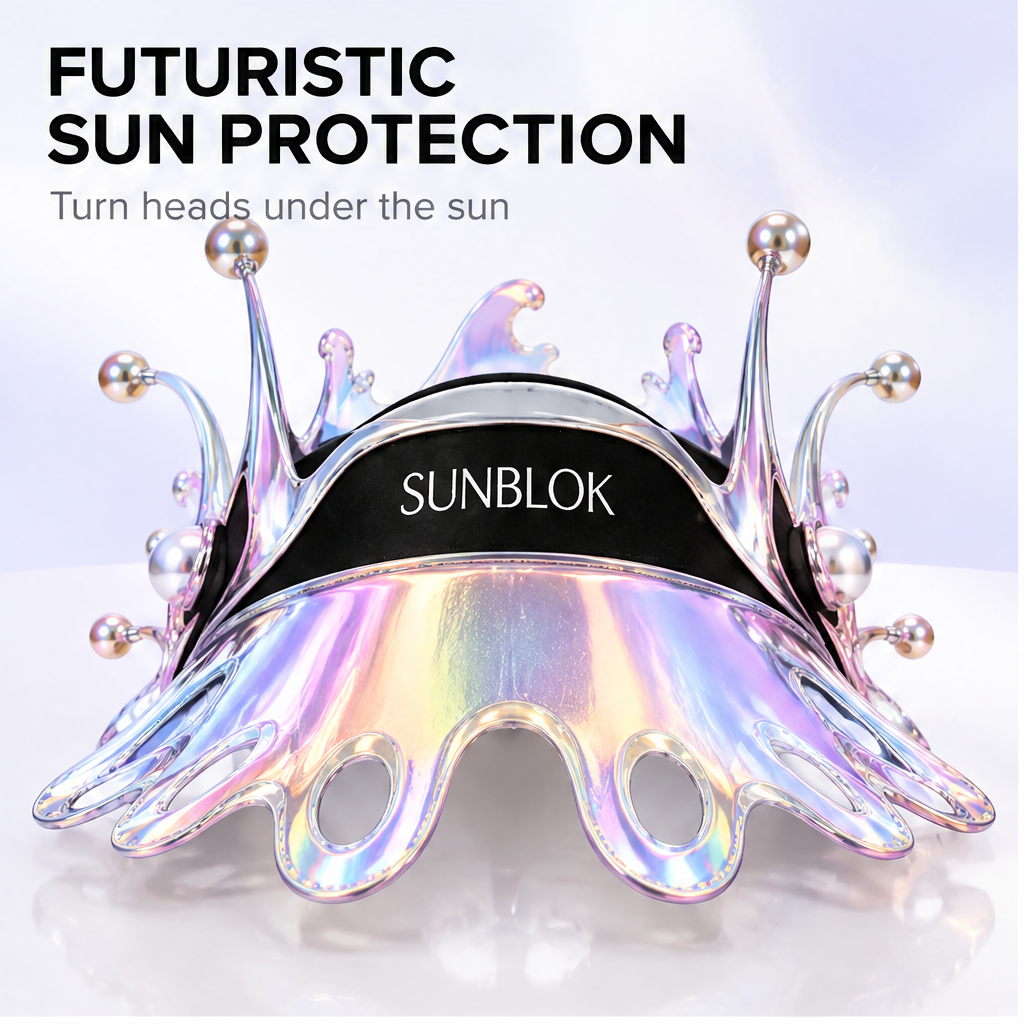 🌈KIOVERA® Wide Brim Sun Visor - UPF 50+ UV Protection Empty Top Beach Hat with Adjustable Buckle Strap