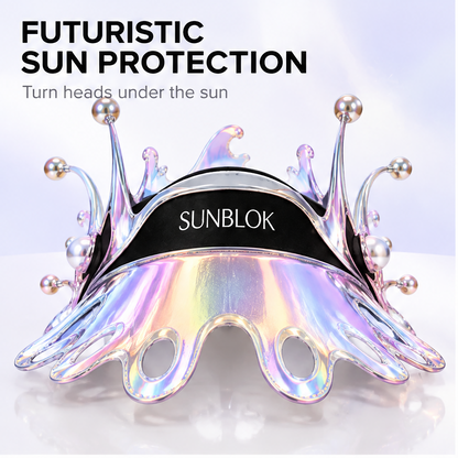 🌈KIOVERA® Wide Brim Sun Visor - UPF 50+ UV Protection Empty Top Beach Hat with Adjustable Buckle Strap