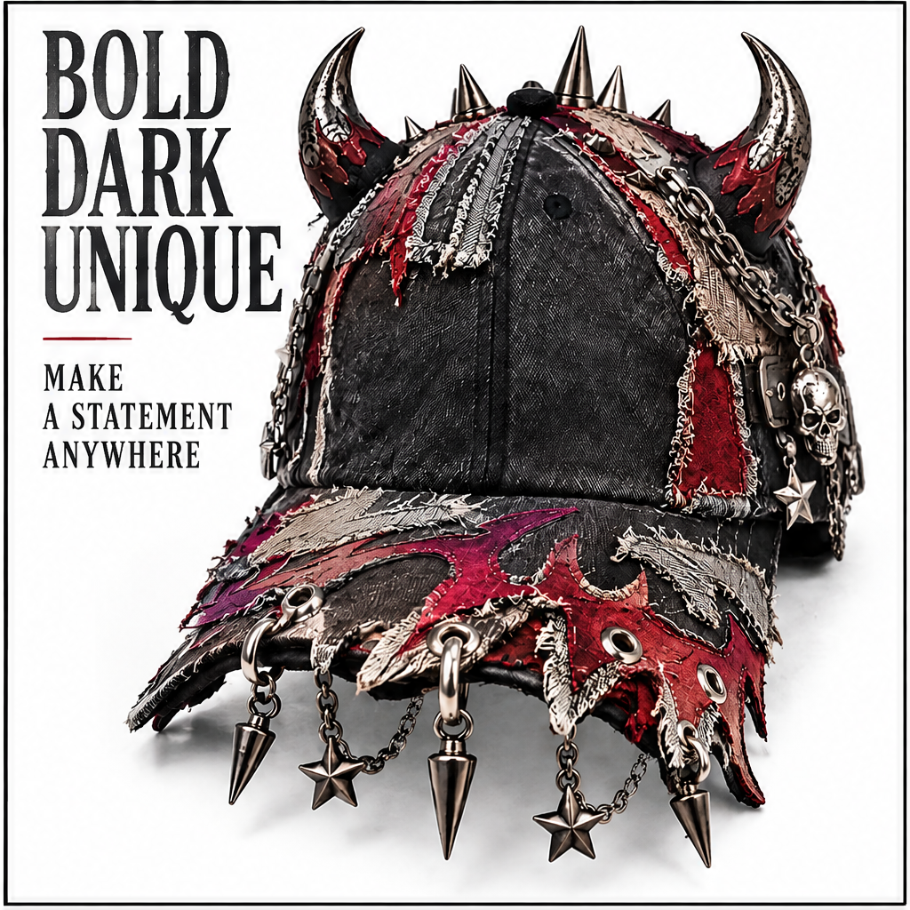 🏀KIOVERA® Dragon Scale Baseball Cap - Vintage Distressed Dad Hat with Metal Accents & Adjustable Strap for Unique Style