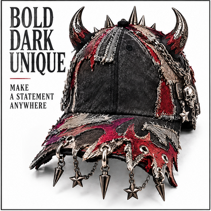 🏀KIOVERA® Dragon Scale Baseball Cap - Vintage Distressed Dad Hat with Metal Accents & Adjustable Strap for Unique Style